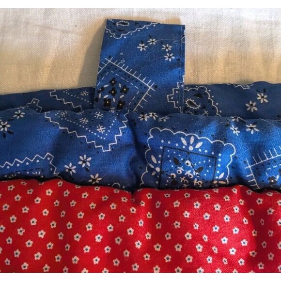 80s Wall Hanging Baby Quilt Rainbow Painter Artist Boy Primary Colors Decor Vtg - Picture 15 of 16